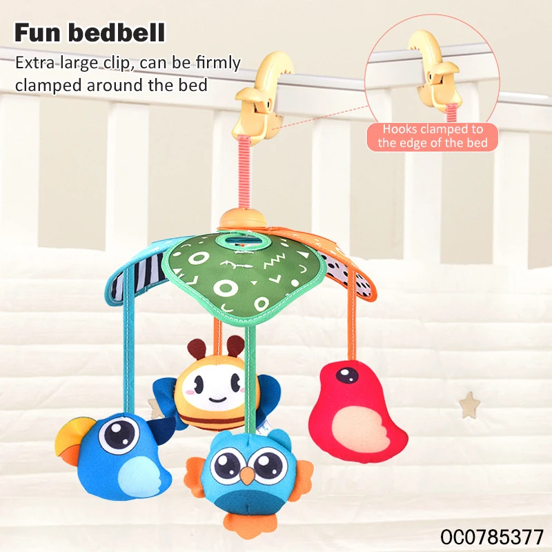 Lovely animal cartoon hanging toy for baby crib 0-3 months