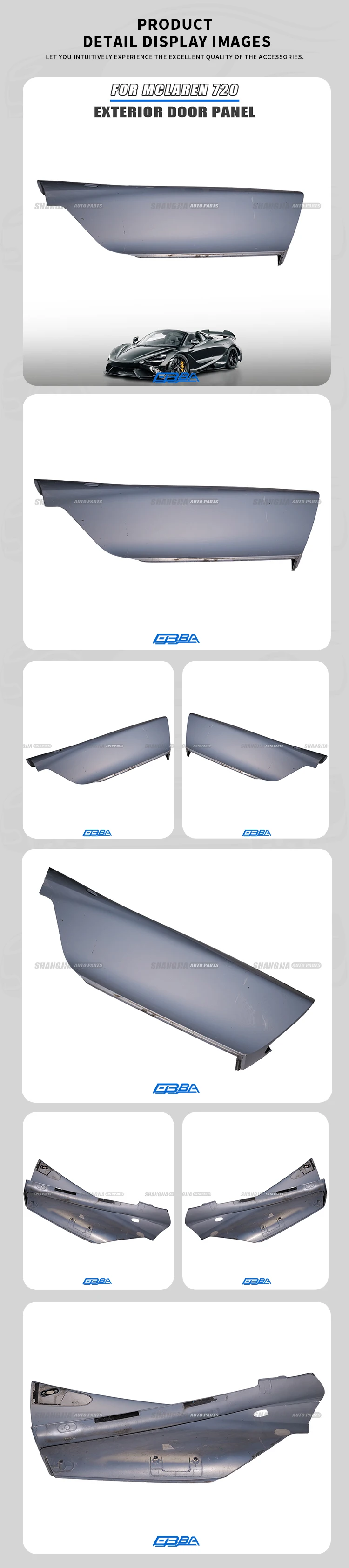 Good Quality Aluminum Alloy Material Door Panel For McLaren 720 14NB393CP14DR180 details