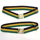 OEM ODM Wide Colorful Belt With Chrome Color Gold Logo Bcukle For Kenya Police Market