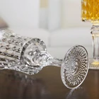 Glass Goblets Glass Wholesale European Style Retro Diamond Transparent Crystal Red Goblet Wine Glass Cup