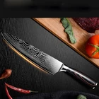 Amazon Wood Top Hot Sell In Amazon High Carbon Steel 5CR15mov 8 Inch Chef Knife With Pakka Wood Handle