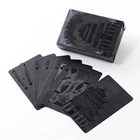 Poker Playing Cards Black Fashion Hot Products High Quality Plastic Customized Printing Black Foil Poker Playing Cards