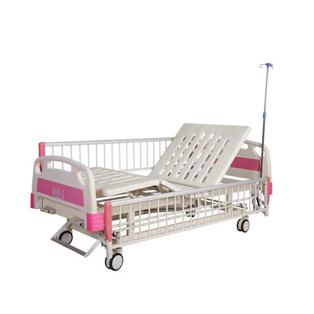 Low price wholesale Adjustable Movable Multifunctional 2 cranks manual two function hospital beds