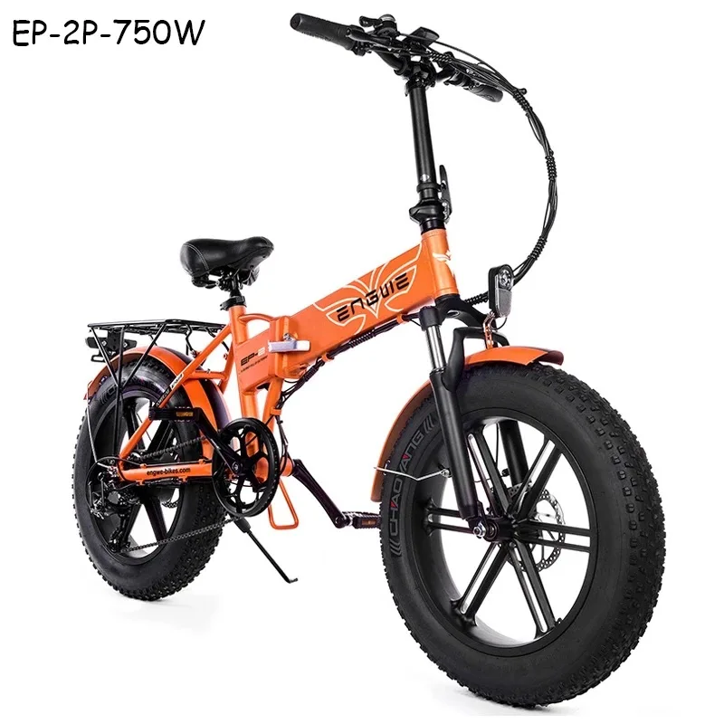 2024 EU Warehouse Engwe EP-2 Pro Pit Dirt Full Suspension City Bicycle Folding Electric Bike 20*4.0 Inch Best 48v 750w Custom