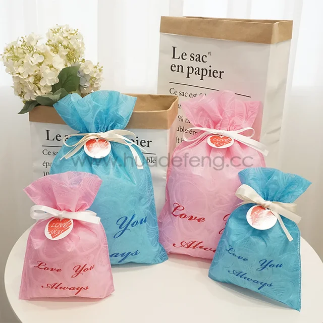 valentines day chocolate gift packaging bag embossing non woven