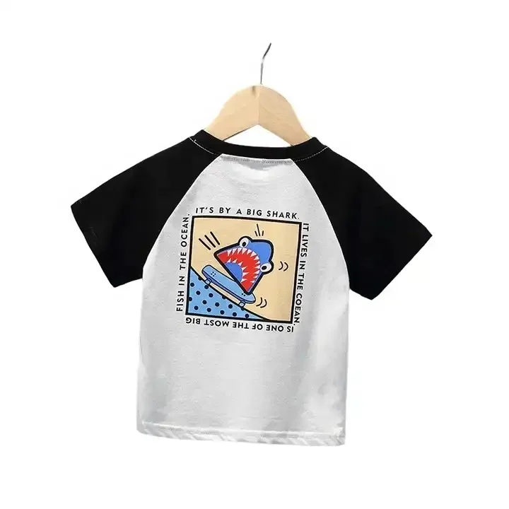 PTPUKE Kids' Tees Crewneck Cotton Solid T-Shirts Boys Girls Short Sleeve Toddler Comfort Soft T-Shirt Undershirt Tops