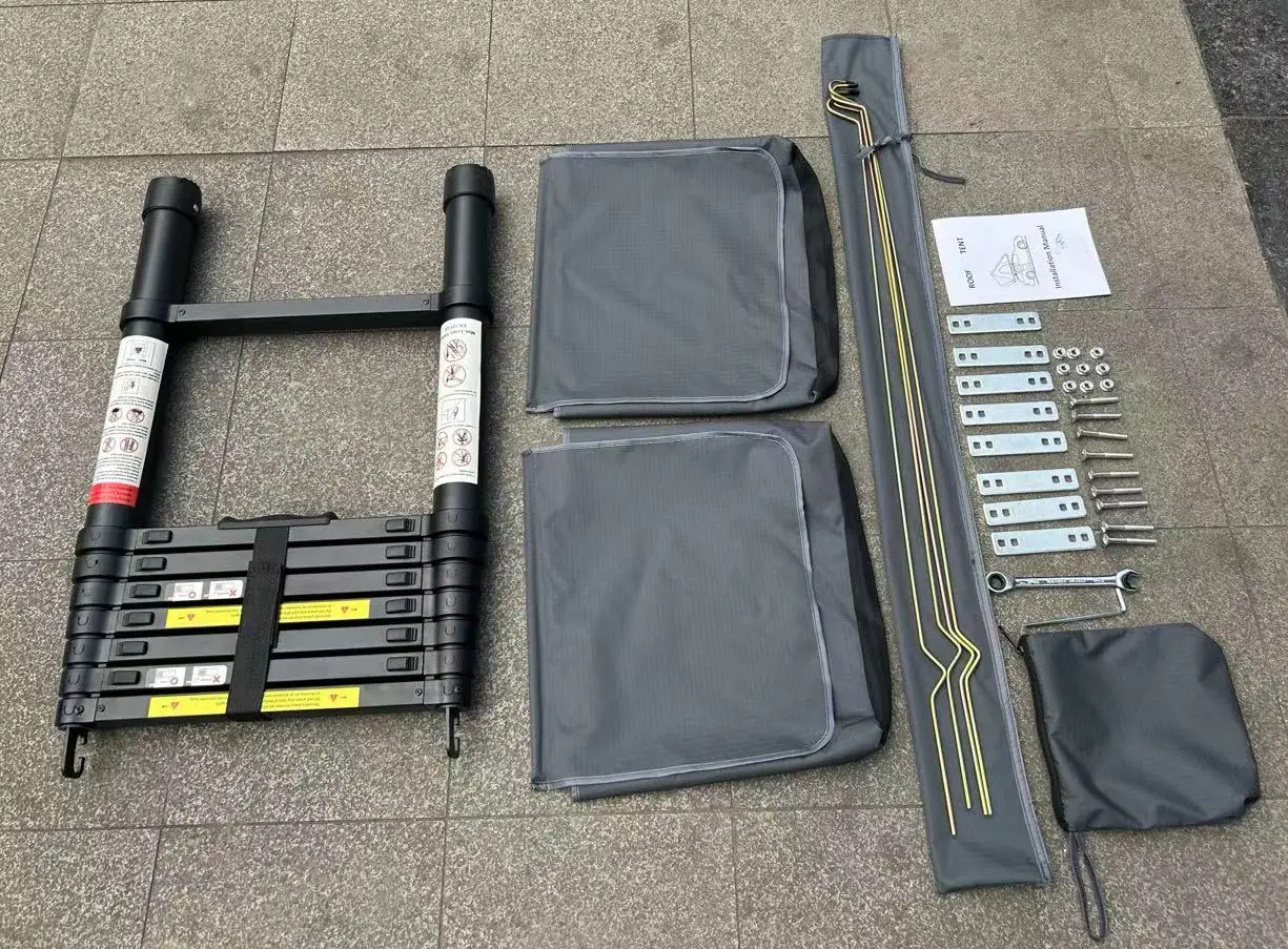 2.1M 320g Polyester Cotton 210*132cm Aluminum Hard Shell Roof Top Tent for Offroad Camping