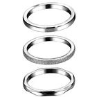 Ring Yiwu Meise Stainless Steel Women's Stackable Eternity Ring Band Engagement Wedding Ring