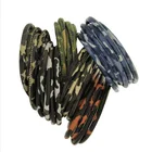 High Quality Italian Design Custom Printed Jewelry Making Genuine Leather Bracelet Cord With Military Print