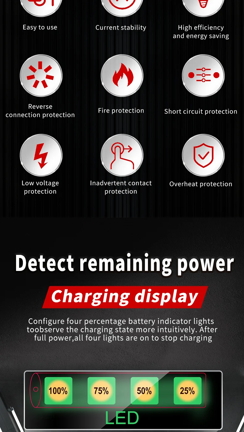 Fast delivery 12V battery charger 12V 2A smart automatic 12 volt gel agm vrla lead acid motorcycle car battery charger