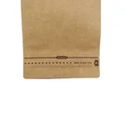 High Quality Kraft Paper With Foil Lined Flat Bottom Zipper Custom Coffee Bag Packaged