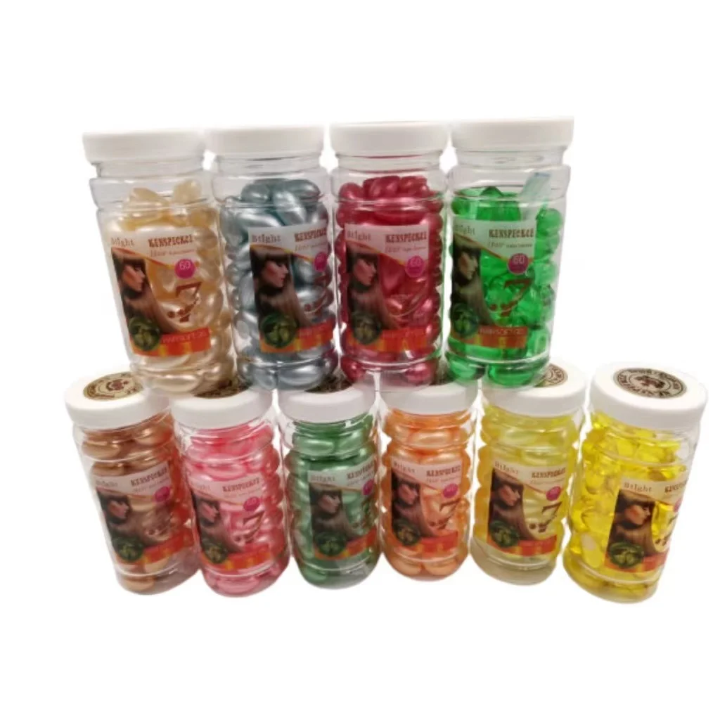 60pcs Natural Argan Oil Capsule Soft Gel Hair Care Growth Oil Serum