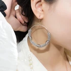 Hoop Earrings Women AmorYubo Silver Stainless Steel Large Hoop Earrings Jewelry Woman
