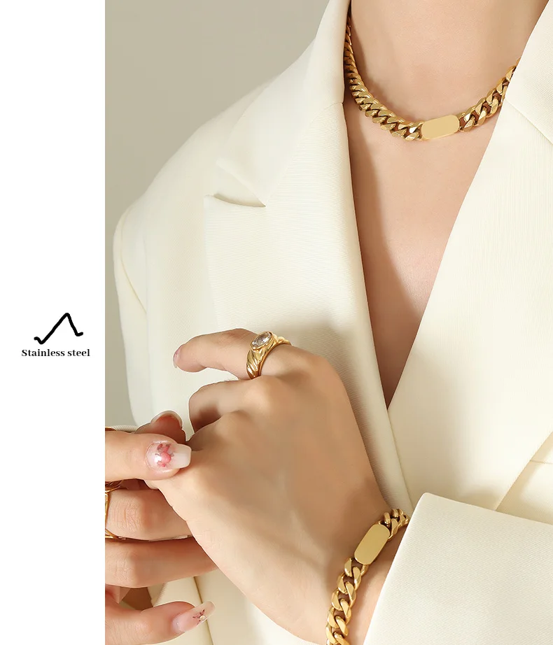 Collar y pulsera de lujo, conjuntos de joyas, collar de cadena 26 H938d7003813a429d88cdc197f14eae0cy