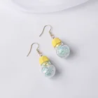 Earring Sequins Hot Sale Korean Cute Hook Earring Dream Glass Ball Colorful Sequins Earring Silver