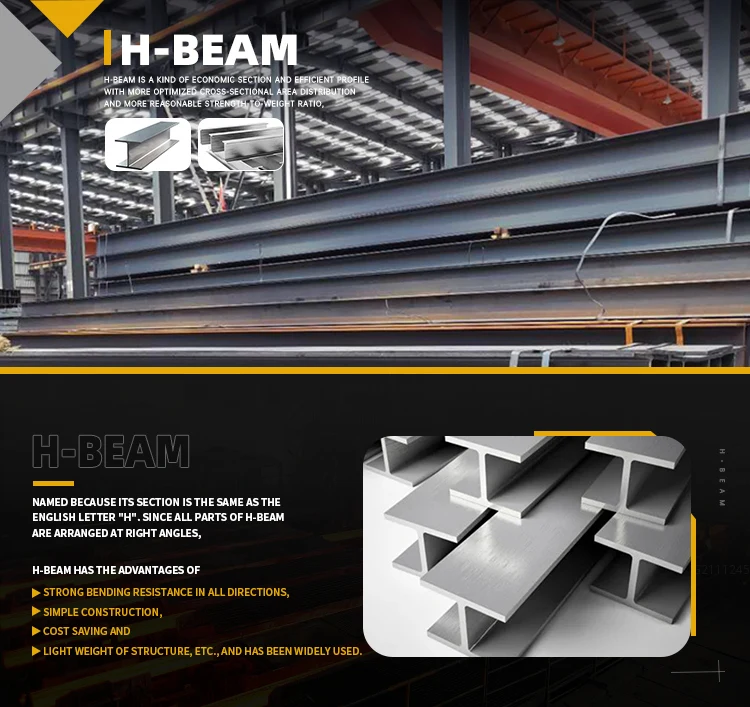 Universal Beam Structural Steel Grade Ss400 Q235b Carbon Q235 Steel H I