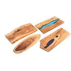 Resin Board Resin Board Personalized Rectangular Large Multi Functional Resin Olive Wood Serving Board With Epoxy Resin