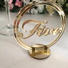 High Quality Customize Laser Cut Acrylic Table Numbers Wedding Gold Mirror Table Decor