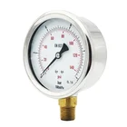 Air Pressure Bar 2.5 Inch Dual Air Pressure Gauge 10 Bar With 1/4 NPT Bottom Thread