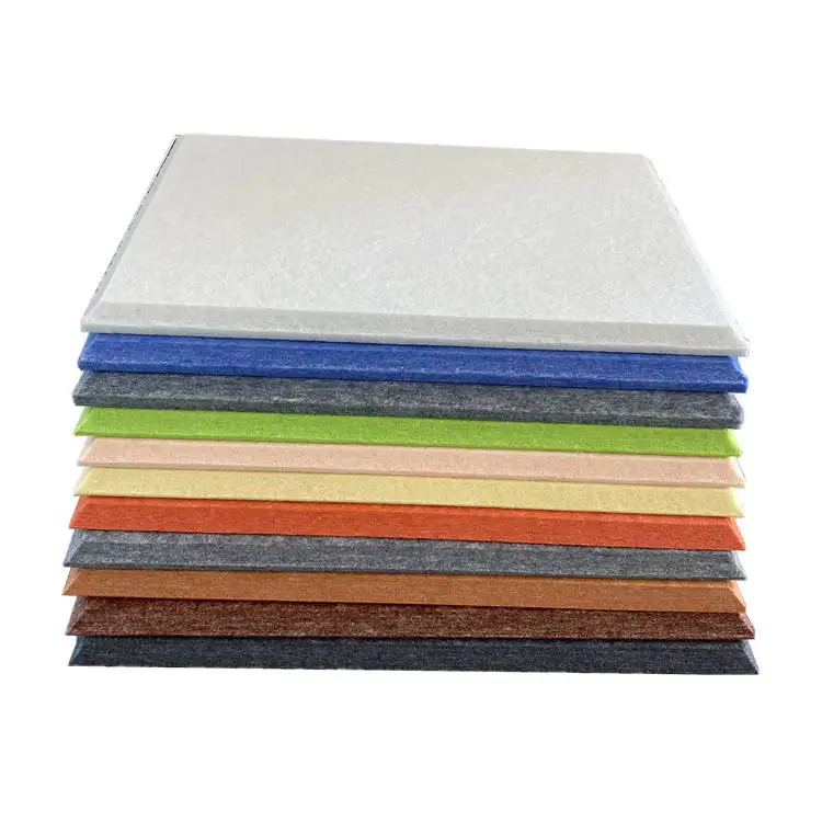 High Efficiency Fireproof Interior Sound Proof Padding Wall Custom Flat Polyester Fiber Acoustic Panel