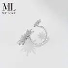 Design Cz Ring European Design CZ Zircon Star Opening Ring 2021 Fashion Exaggerated Statement North Star Ring