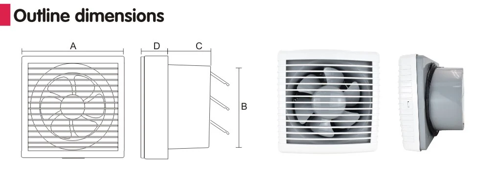 Hvac Air Blower, 150mm, Wall - detail 8