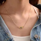 Jewelry Custom Necklace High Quality Fashion Charm Gold Plated Jewelry Necklace Blue Evil Eye Necklace
