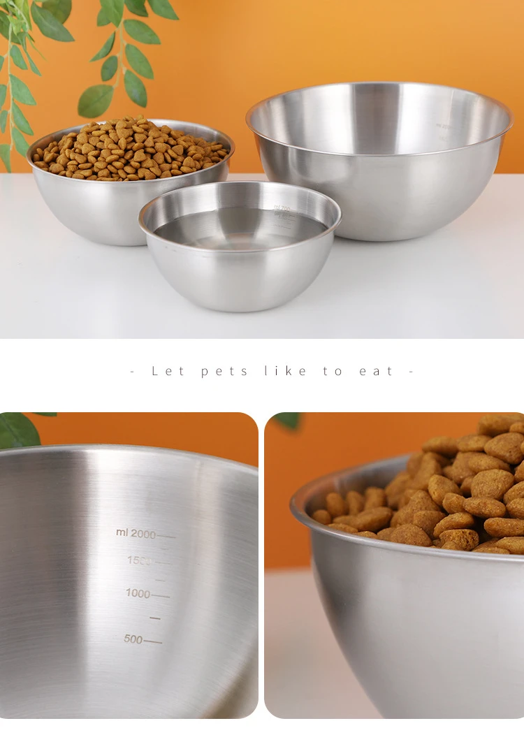 Factory Wholesale New Bowl Drinking Dog Basin Double Dog Cat Bowls Stainless Steel Dog Bowl