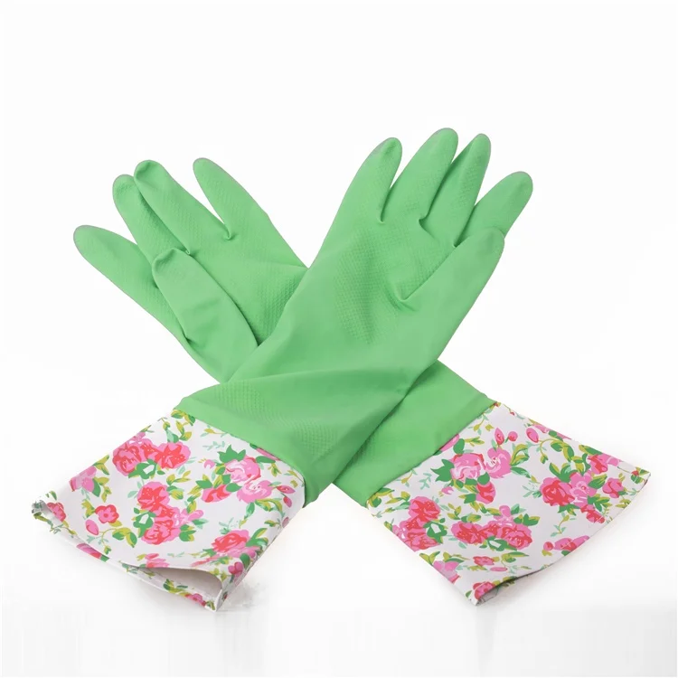 cotton lined rubber gloves for washing dishes