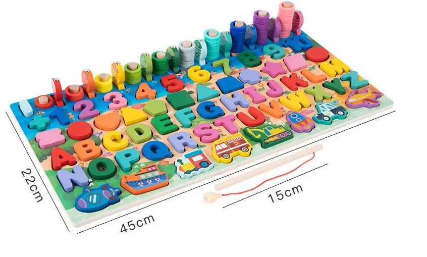 thumbnail interactive-video image 1 of Montessori Logarithmic Board – Educational Wooden Puzzle Toy For Ages 3+ 1 of 3