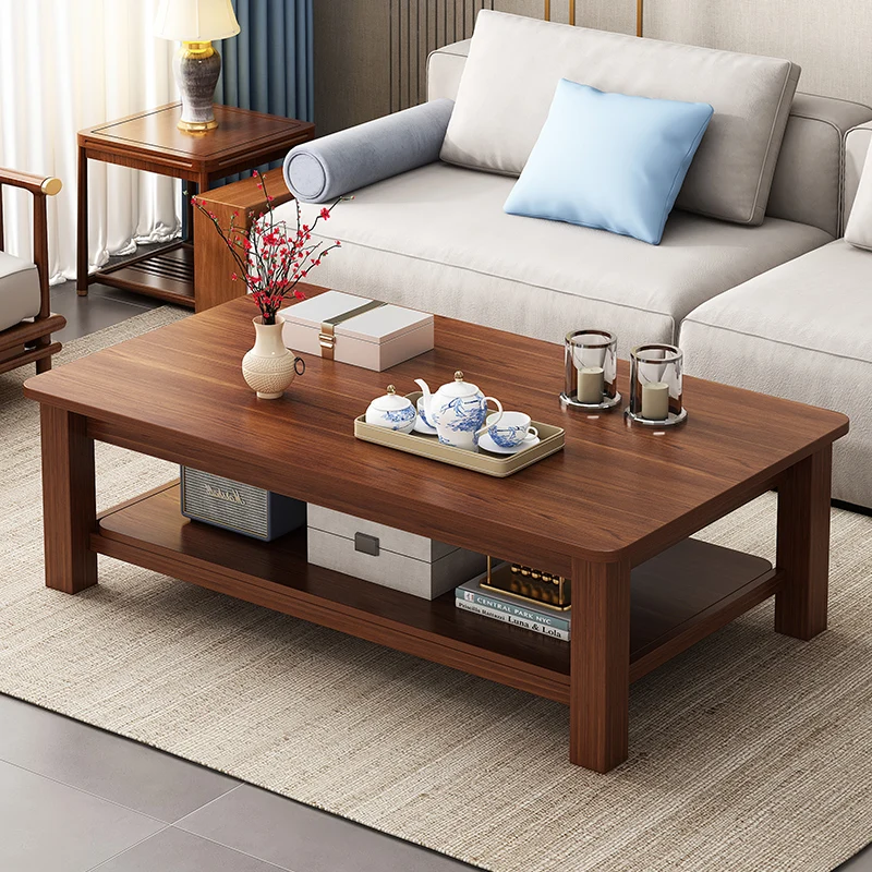 Traditional Vintage Classic Elegant Double Storage Furniture wood design Sofa tea Coffee Table