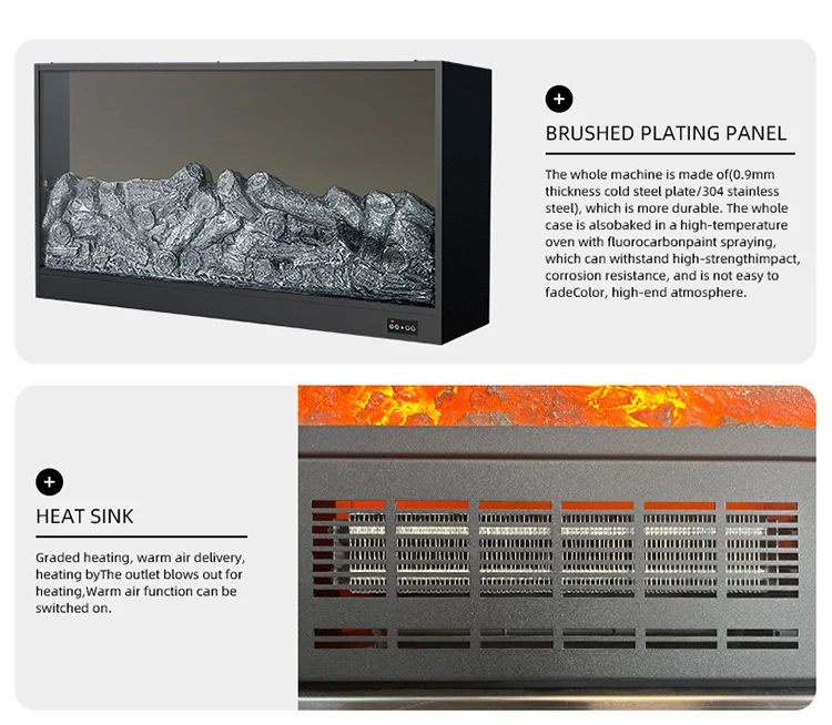 Electric Fireplace, Wall, 750 - detail 14
