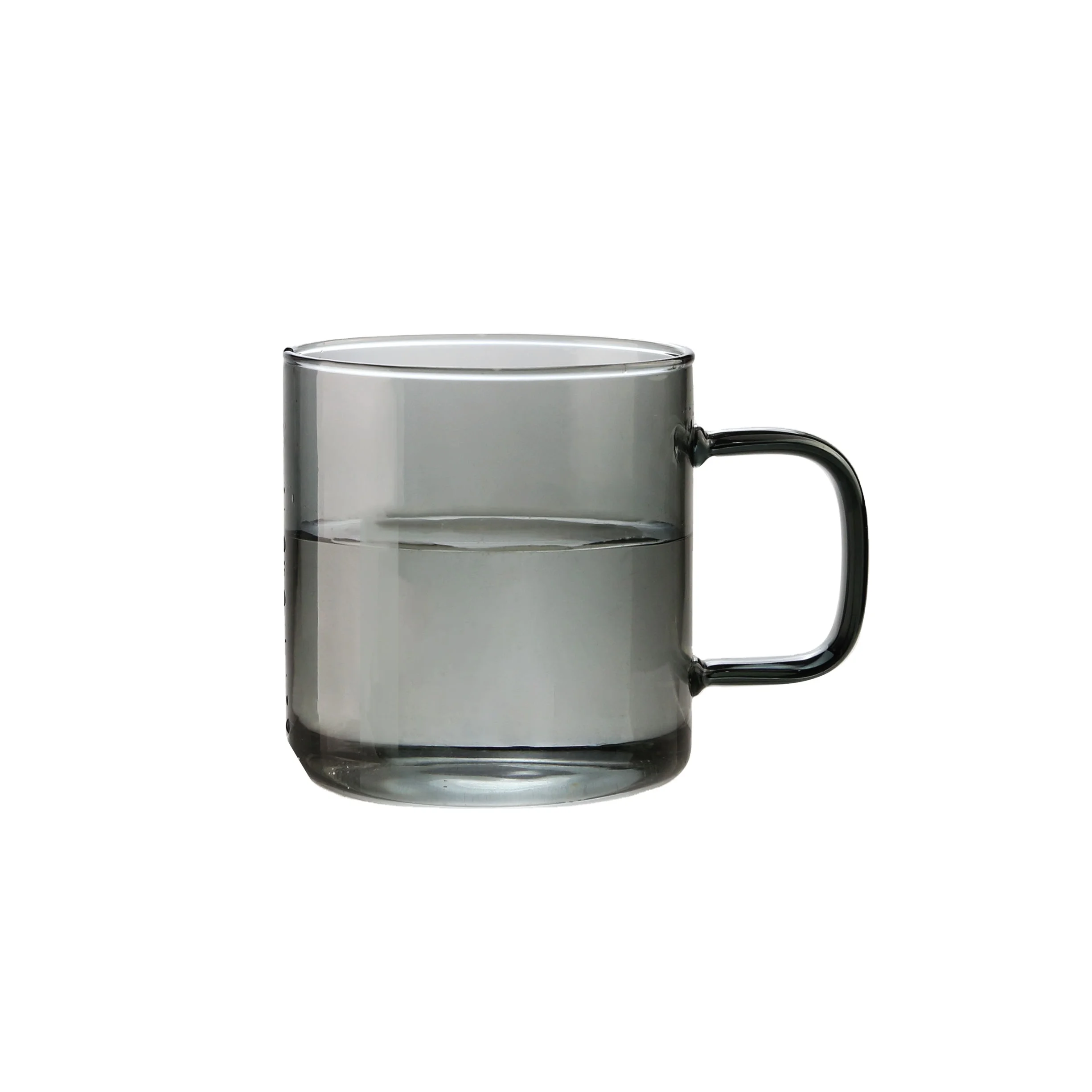 Newly 350ml colored thicken single coffee mug glass cup mug environment friendly cold water cup single wall glass cup