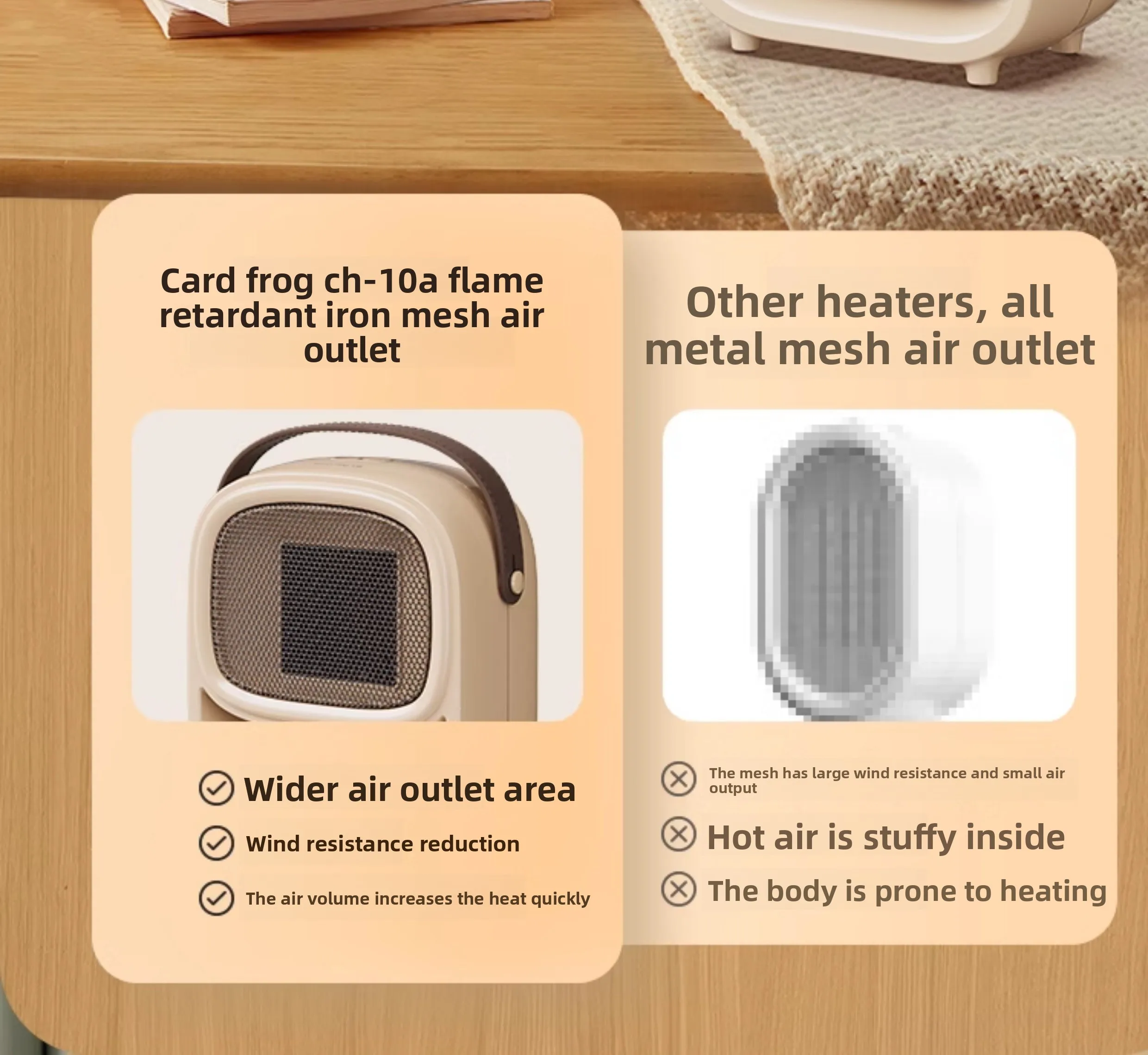 xiaomiyoupin smart frog desktop heater-8