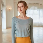 Eco Friendly Clothing Long Sleeves Sports Top Eco Friendly Yoga Clothing Long Sleeve Yoga Shirts Women