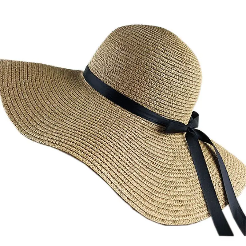 Sombrero De Playa De Ala Ancha Mujer,Sombrero Paja Plegable Con Lazo El Sol - Buy Sombrero De Paja Al Por Sombrero De Paja,Comprar De Ala Ancha Sombrero De