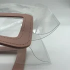 Women Handbag Rectangle Open Different Color Handle Mini Unique Women Pvc Handbag