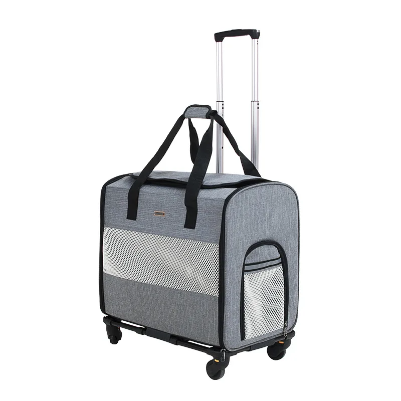 product wholesale outdoor travel removable pet bag carrier foldable portable pet trolley bag-49