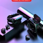 Christmas Gift Handsfree Dual Ear Fitness Headset Wireless Earphone Bracelet T89 TWS Smart Watch
