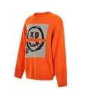 Men's Sweater Wholesale Winter Warm High Collar Printing Knitted Pullover Men's Sweater
