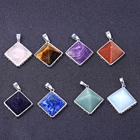 Stone Pendant Natural Stone Pyramid Pendant Necklace Accessories