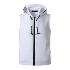 Men Sleeveless Ready To Ship Slim Fit Men Fashion Custom Sleeveless Hoodie Vest Combo T T-shirt