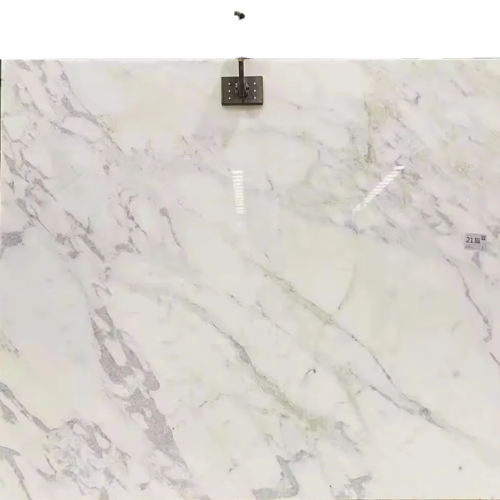 Newstar Stone Snow White Marble Slabs For Kitchen Countertop And Floor