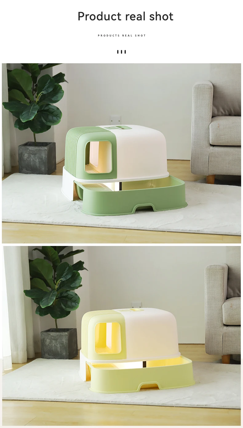 New Factory Wholesale Large Cat Litter Box Hallway Type Cat Sands Basin Cat Litter Tray Pet Supplies details