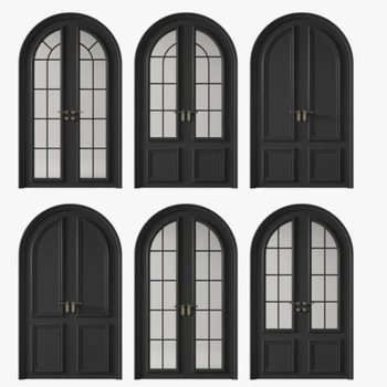 ALUFRONT China Interior Casement Door Manufacturer Hall Partition French Doors House Internal Swing Door With Lock