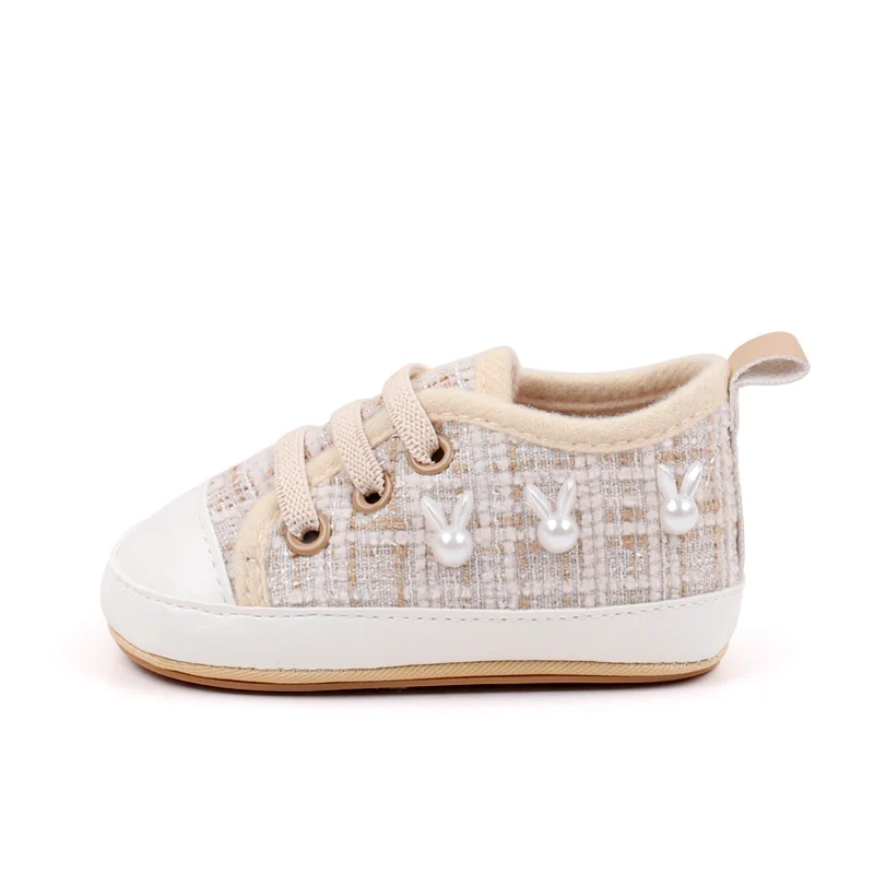 Baby Girl's Summer Spring/Autumn Casual Elastic Canvas Shoes Lightweight Breathable Anti-Slip Mary Jane Flats factory