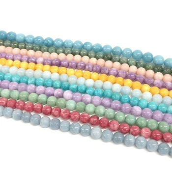 Wholesale Beads Multiple colors Jade Round Gemstone Beads Loose Beads For Jewelry Making 4mm 6mm 8mm 10mm 12mm