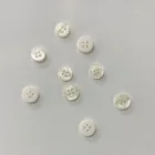 White Shirt Button Custom Logo Manufactur Low Moq 13L Lettering White Ivory Resin Jeans Shirt Round Button For Clothes
