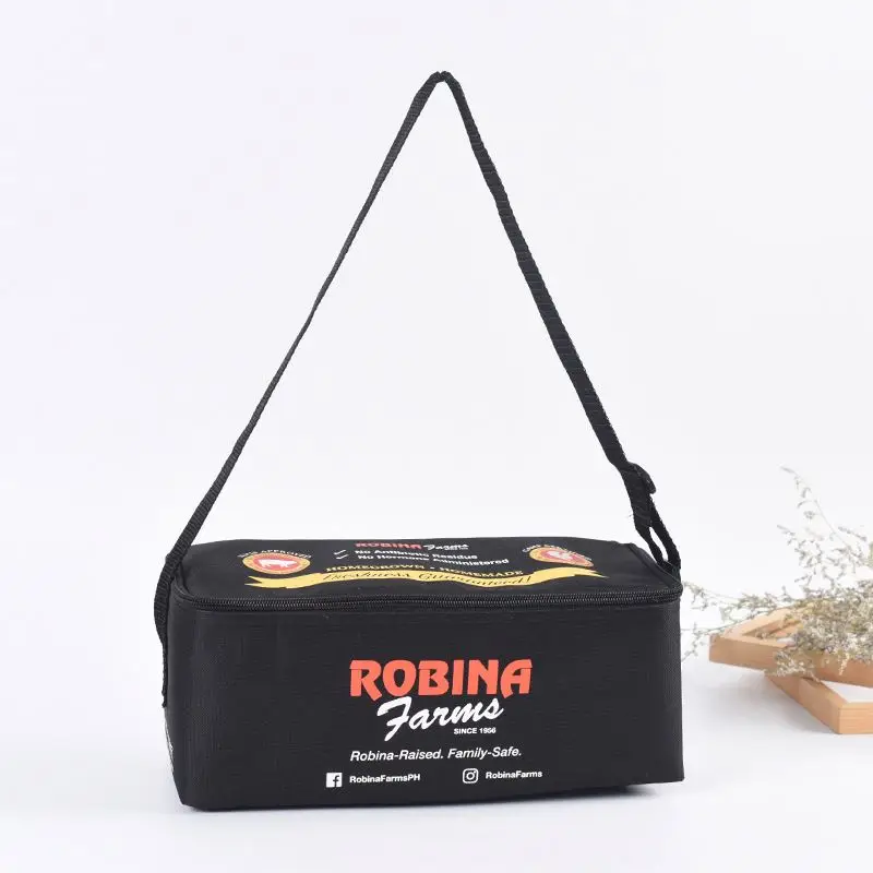 Foldable   Waterproof Insulated Wide lunch box soft   Cooler Bag Black Tote Bag  For Picnic Beach Camping