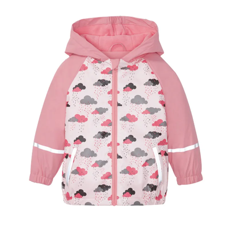 Waterproof Fleece Baby Boy Rain Suits Hooded Sport Girl Clothes Sets